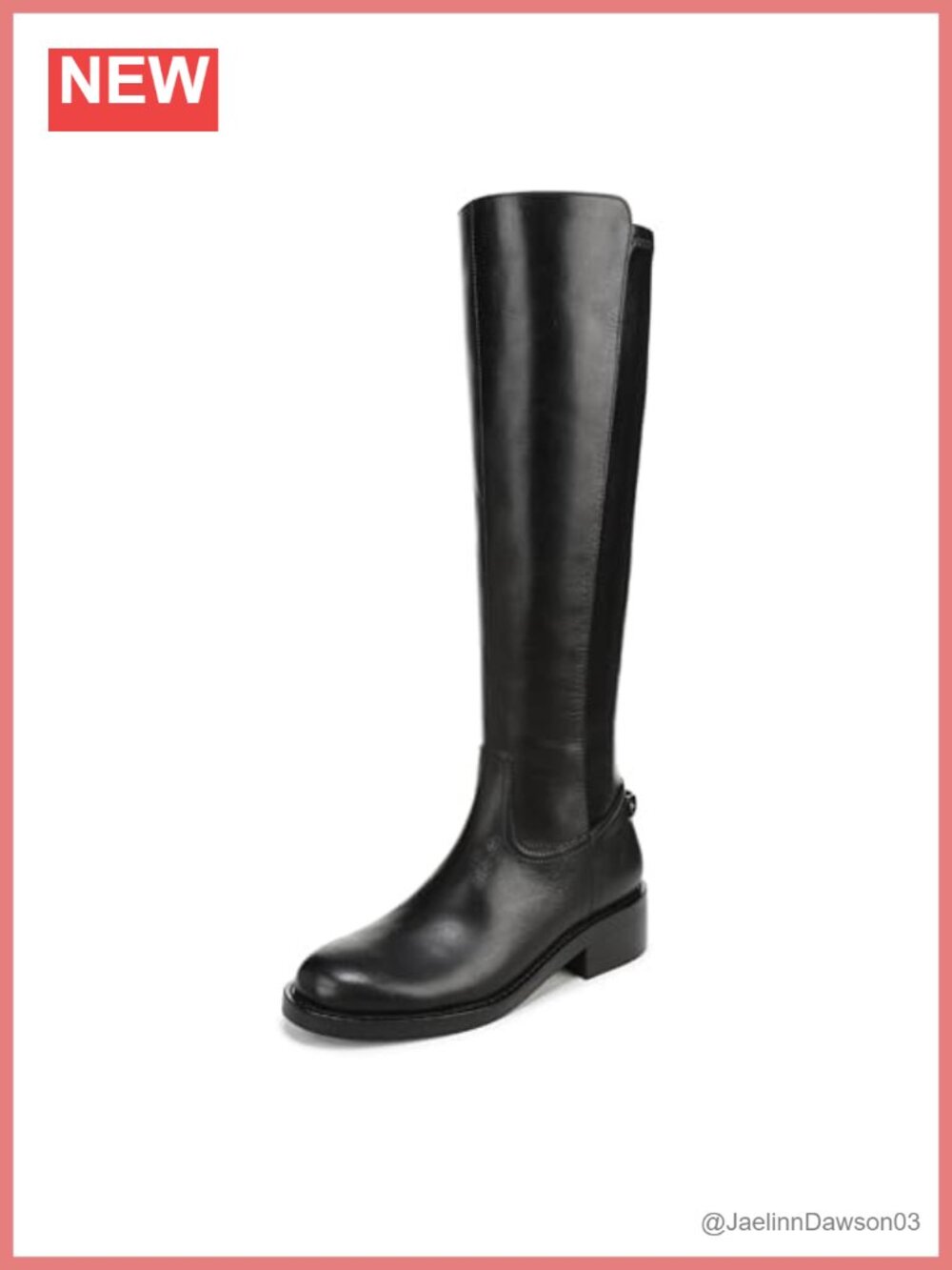 Sam Edelman Misty Leather Knee-High Stretch Boot Zip